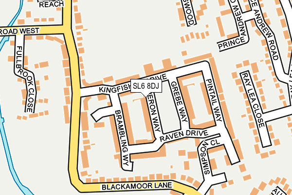 SL6 8DJ map - OS OpenMap – Local (Ordnance Survey)