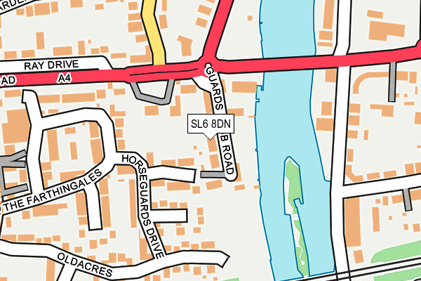 SL6 8DN map - OS OpenMap – Local (Ordnance Survey)