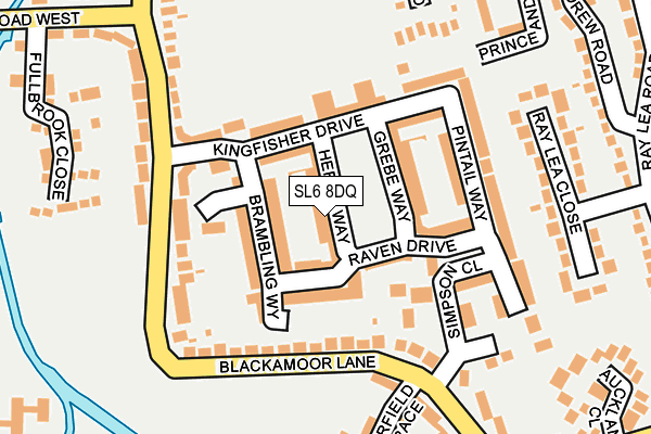 SL6 8DQ map - OS OpenMap – Local (Ordnance Survey)