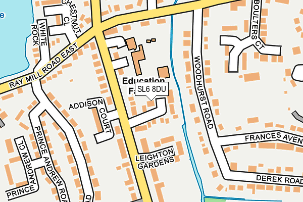 SL6 8DU map - OS OpenMap – Local (Ordnance Survey)