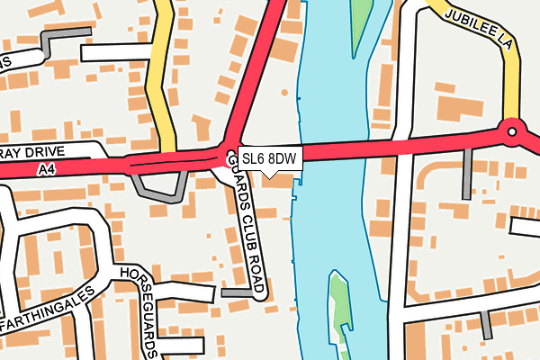 SL6 8DW map - OS OpenMap – Local (Ordnance Survey)