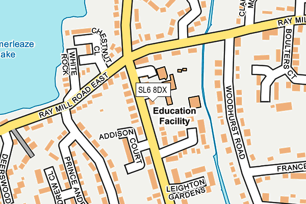 SL6 8DX map - OS OpenMap – Local (Ordnance Survey)