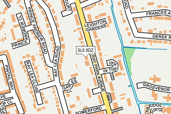 SL6 8DZ map - OS OpenMap – Local (Ordnance Survey)