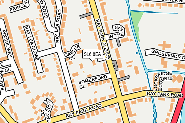 SL6 8EA map - OS OpenMap – Local (Ordnance Survey)