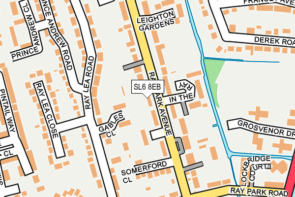SL6 8EB map - OS OpenMap – Local (Ordnance Survey)