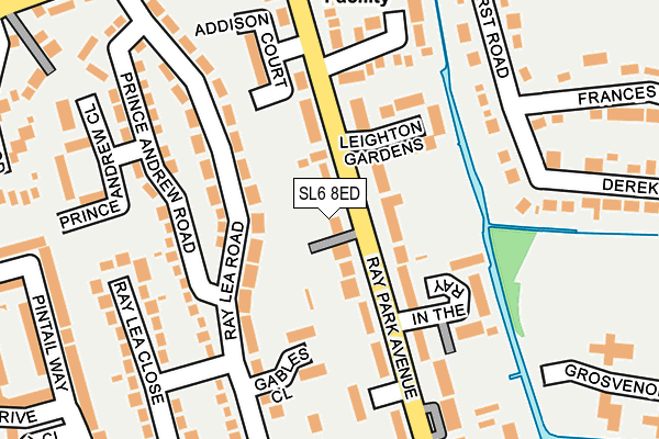 SL6 8ED map - OS OpenMap – Local (Ordnance Survey)