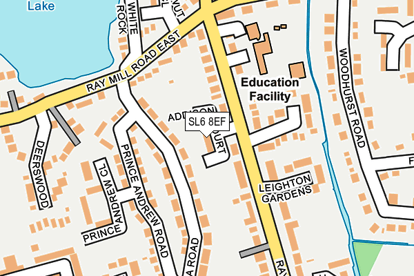 SL6 8EF map - OS OpenMap – Local (Ordnance Survey)