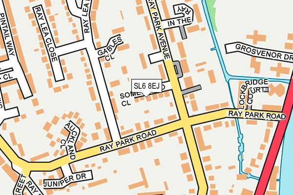 SL6 8EJ map - OS OpenMap – Local (Ordnance Survey)