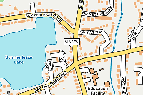 SL6 8ES map - OS OpenMap – Local (Ordnance Survey)