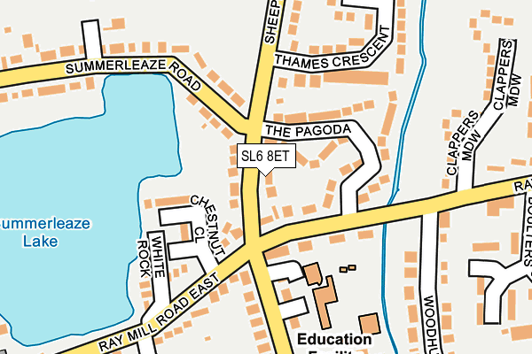 SL6 8ET map - OS OpenMap – Local (Ordnance Survey)