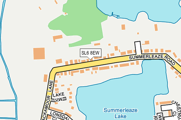 SL6 8EW map - OS OpenMap – Local (Ordnance Survey)