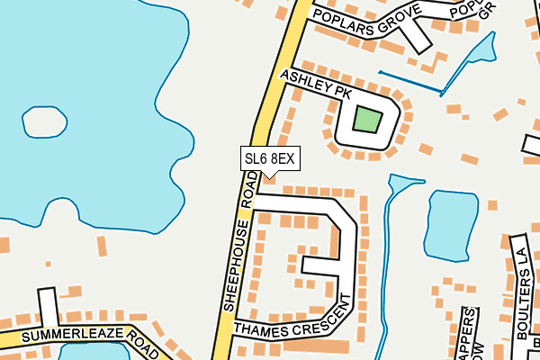 SL6 8EX map - OS OpenMap – Local (Ordnance Survey)