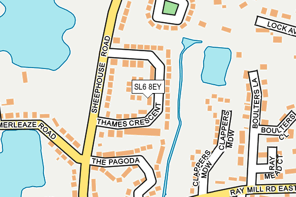 SL6 8EY map - OS OpenMap – Local (Ordnance Survey)