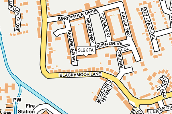 SL6 8FA map - OS OpenMap – Local (Ordnance Survey)