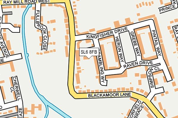 SL6 8FB map - OS OpenMap – Local (Ordnance Survey)