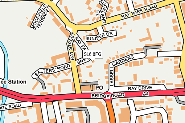 SL6 8FG map - OS OpenMap – Local (Ordnance Survey)