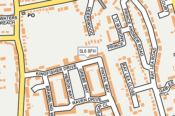 SL6 8FH map - OS OpenMap – Local (Ordnance Survey)