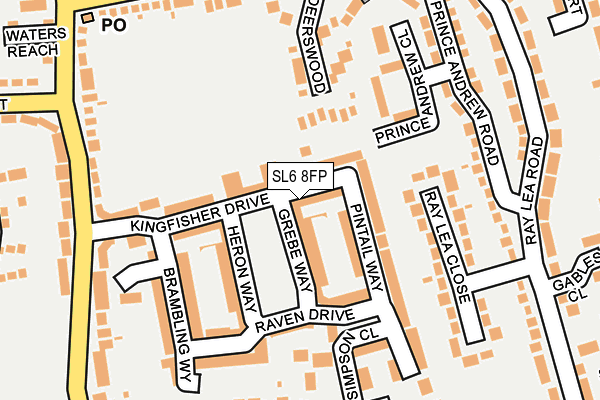 SL6 8FP map - OS OpenMap – Local (Ordnance Survey)