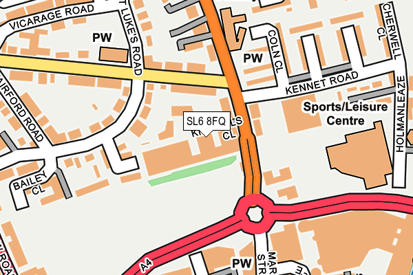 SL6 8FQ map - OS OpenMap – Local (Ordnance Survey)