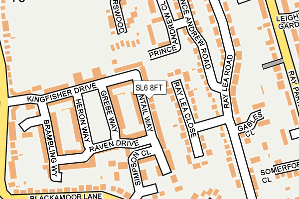 SL6 8FT map - OS OpenMap – Local (Ordnance Survey)