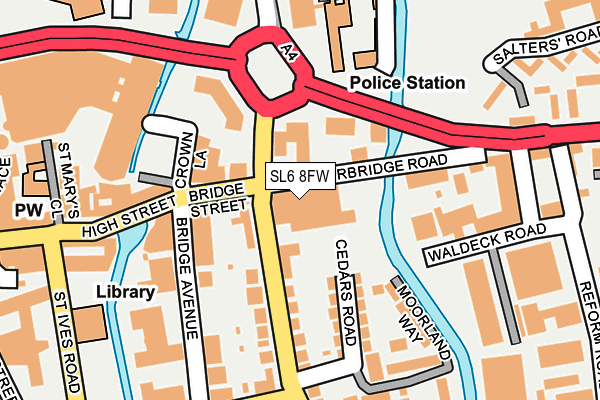 SL6 8FW map - OS OpenMap – Local (Ordnance Survey)