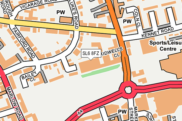 SL6 8FZ map - OS OpenMap – Local (Ordnance Survey)
