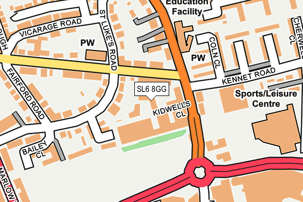 SL6 8GG map - OS OpenMap – Local (Ordnance Survey)