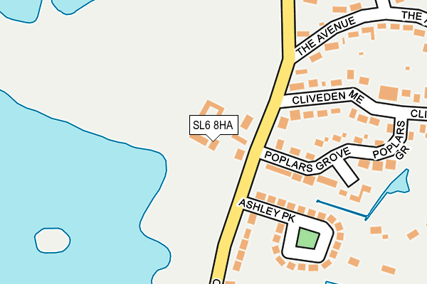 SL6 8HA map - OS OpenMap – Local (Ordnance Survey)