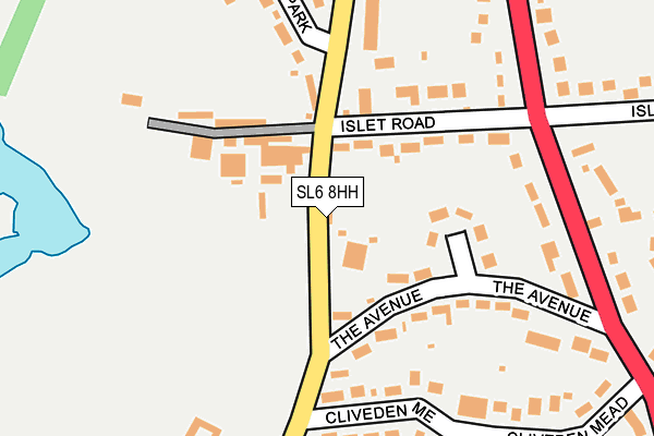 SL6 8HH map - OS OpenMap – Local (Ordnance Survey)