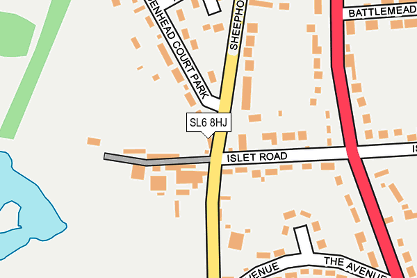 SL6 8HJ map - OS OpenMap – Local (Ordnance Survey)
