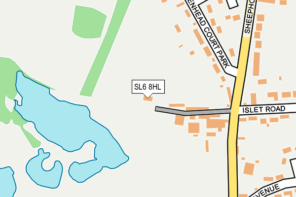 SL6 8HL map - OS OpenMap – Local (Ordnance Survey)