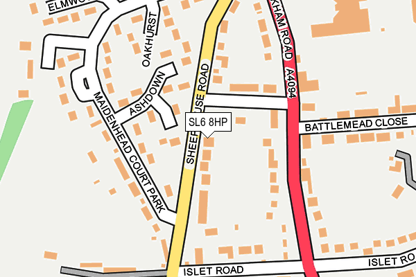 SL6 8HP map - OS OpenMap – Local (Ordnance Survey)