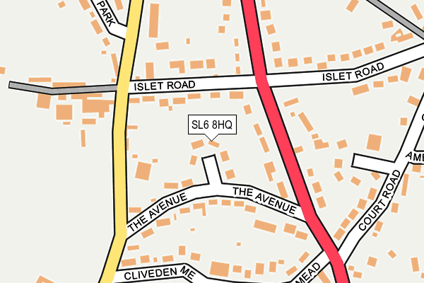 SL6 8HQ map - OS OpenMap – Local (Ordnance Survey)