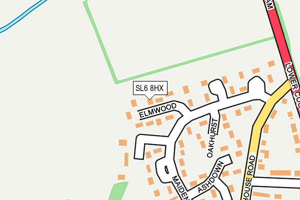 SL6 8HX map - OS OpenMap – Local (Ordnance Survey)