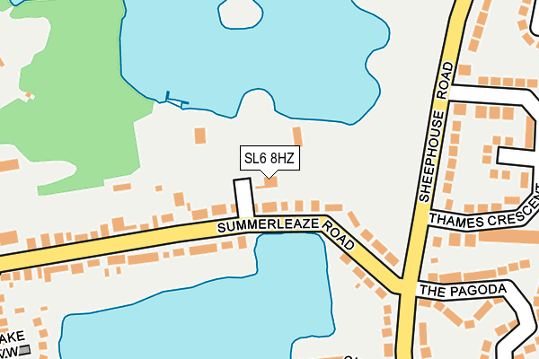 SL6 8HZ map - OS OpenMap – Local (Ordnance Survey)
