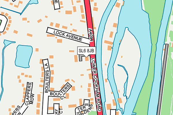 SL6 8JB map - OS OpenMap – Local (Ordnance Survey)