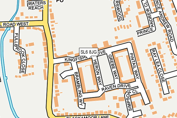 SL6 8JG map - OS OpenMap – Local (Ordnance Survey)