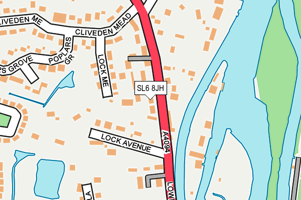 SL6 8JH map - OS OpenMap – Local (Ordnance Survey)