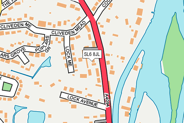 SL6 8JL map - OS OpenMap – Local (Ordnance Survey)