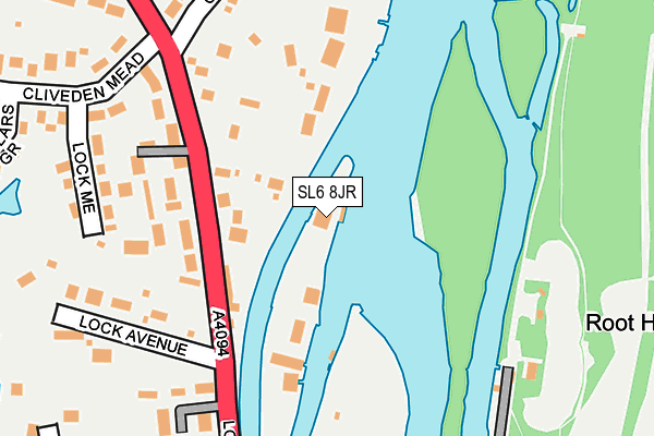 SL6 8JR map - OS OpenMap – Local (Ordnance Survey)