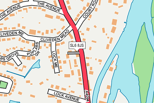 SL6 8JS map - OS OpenMap – Local (Ordnance Survey)