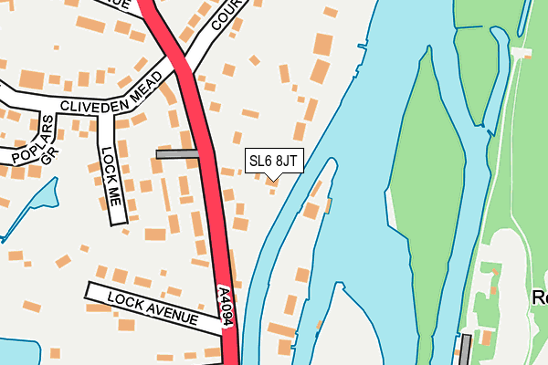 SL6 8JT map - OS OpenMap – Local (Ordnance Survey)