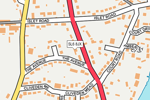 SL6 8JX map - OS OpenMap – Local (Ordnance Survey)