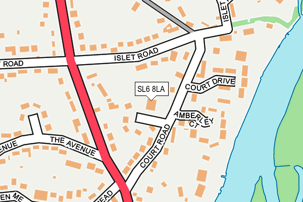 SL6 8LA map - OS OpenMap – Local (Ordnance Survey)