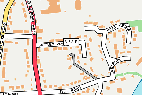 SL6 8LB map - OS OpenMap – Local (Ordnance Survey)