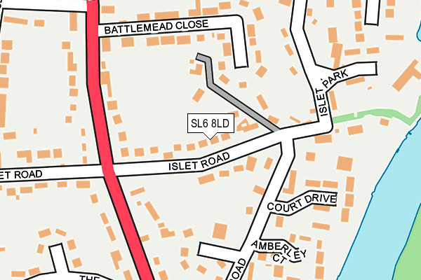 SL6 8LD map - OS OpenMap – Local (Ordnance Survey)