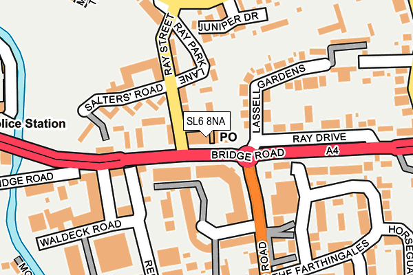 SL6 8NA map - OS OpenMap – Local (Ordnance Survey)