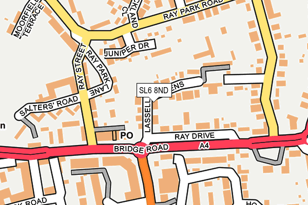 SL6 8ND map - OS OpenMap – Local (Ordnance Survey)