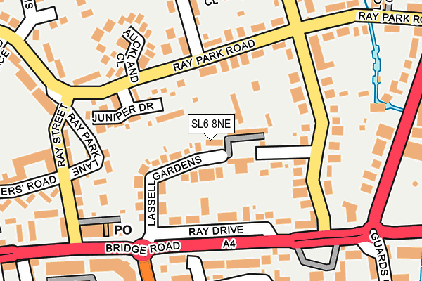 SL6 8NE map - OS OpenMap – Local (Ordnance Survey)