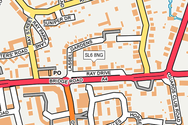 SL6 8NG map - OS OpenMap – Local (Ordnance Survey)